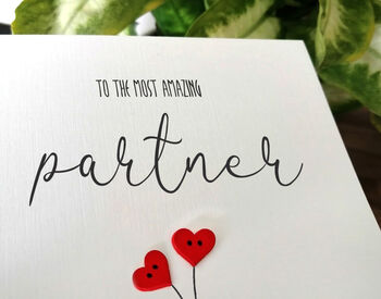 Personalised Birthday Card For Special Partner, Handmade Card, 3 of 3