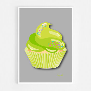 Lime Cupcake Print, 4 of 5