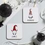 Christmas Gnome Coaster Set, thumbnail 1 of 3