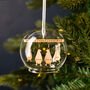 Personalised Penguin Family Glass Dome Bauble, thumbnail 3 of 7