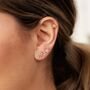 Sparkling Teeny Flower Single Flat Back Earring, thumbnail 2 of 6