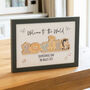 Personalised Jungle Animals Framed Print New Baby Gift, thumbnail 2 of 7