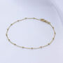 9ct Solid Gold Bobble Ball Bead Chain Bracelet, thumbnail 1 of 5