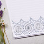 A4 Letter Writing Paper With Blue Rabbit Border, thumbnail 2 of 4