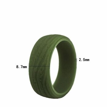 Handmade Unisex Wood Effect Silicone Ring, 7 of 11