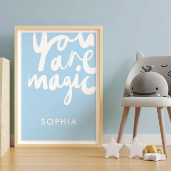 Personalised Name Print With Handwritten You Are Magic, 5 of 10