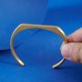Personalised Open Cuff Bangle In Gold Or Silver For Men And Women, Open Bracelet, thumbnail 3 of 10