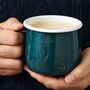 Personalised Birth Flower Coloured Enamel Mug, thumbnail 1 of 7
