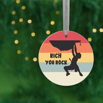 Personalised Bouldering Christmas Tree Decoration, 4 of 5