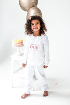 'When I Wake' Embroidered Personalised Birthday Pyjamas, 5 of 8