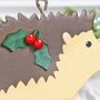 Christmas Hedgehog Tree Decoration, thumbnail 2 of 3