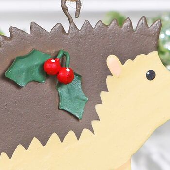 Christmas Hedgehog Tree Decoration, 2 of 3