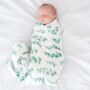 Muslin Swaddle Baby Blanket Eucalyptus Newborn Gift, thumbnail 1 of 5