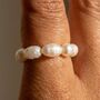 Freshwater Pearl Stretch Fit Statement Ring, thumbnail 1 of 5
