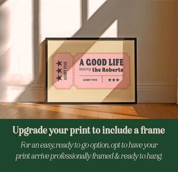 Ticket To A Good Life Personalised Family Print, 3 of 10