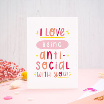 Anti Social With You Card, 2 of 7