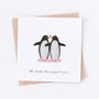 Perfect Pair Penguin Valentine's Card, thumbnail 2 of 2