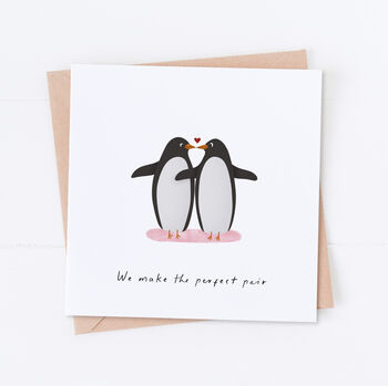 Perfect Pair Penguin Valentine's Card, 2 of 2