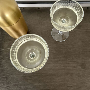 Vintage Champagne Coupe Glasses Set, 2 of 2