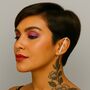 Hammered Bar Gold Plated Silver Ear Cuff Earrings, thumbnail 6 of 7