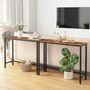Brown Console Table Hallway Table Narrow Side Table, thumbnail 5 of 9