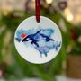 Personalised Killer Whale Ceramic Christmas Decoration, thumbnail 1 of 3