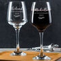 Personalised Engraved Wine Glass Retirement Gift For Her, thumbnail 1 of 4