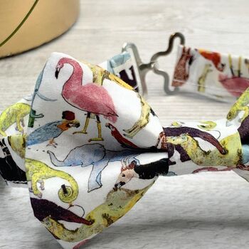 Liberty Queue For The Zoo Handmade Wedding Bow Tie Men's And Children's, 2 of 2