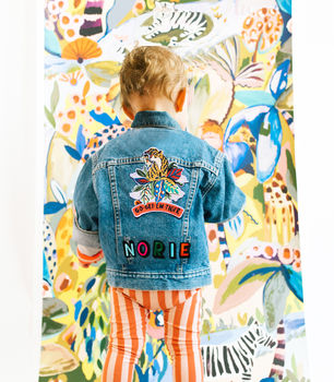 Kids Personalised Denim Jacket X Eleanor Bowmer Collab, 2 of 12