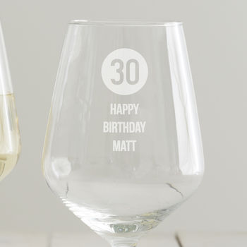Personalised Special Age Birthday Wine Glass For Him, 4 of 4