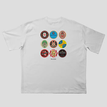 Sunderland Football Beer Mats Oversized T Shirt, 3 of 11