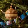 Brown And Natural Christmas Baubles Pack Of Three, thumbnail 1 of 8