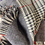 Personalised Houndstooth Gingham Reversible Woven Scarf, thumbnail 2 of 11