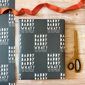 Funny Daddy Snack, Father's Day Wrapping Paper, 4 of 5