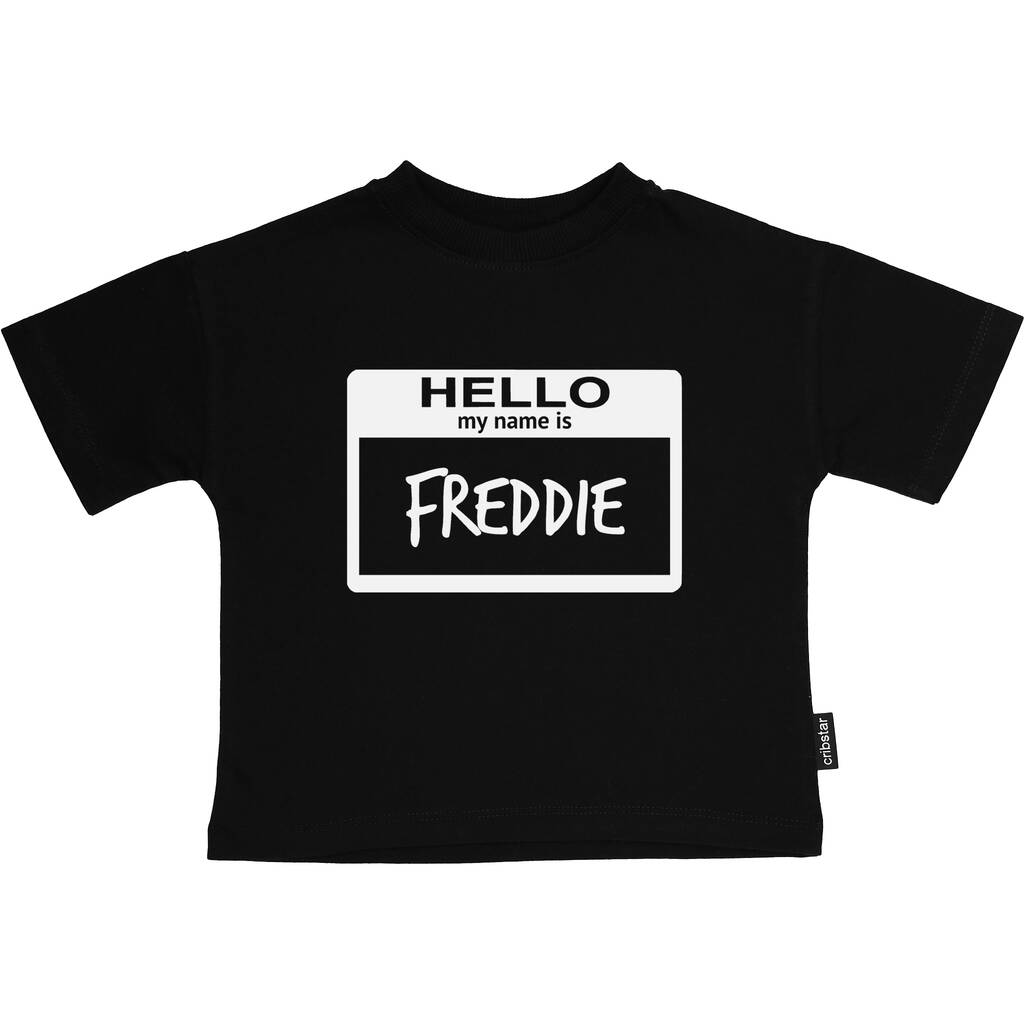 Hello My Name Is… Personalised Top By Cribstar