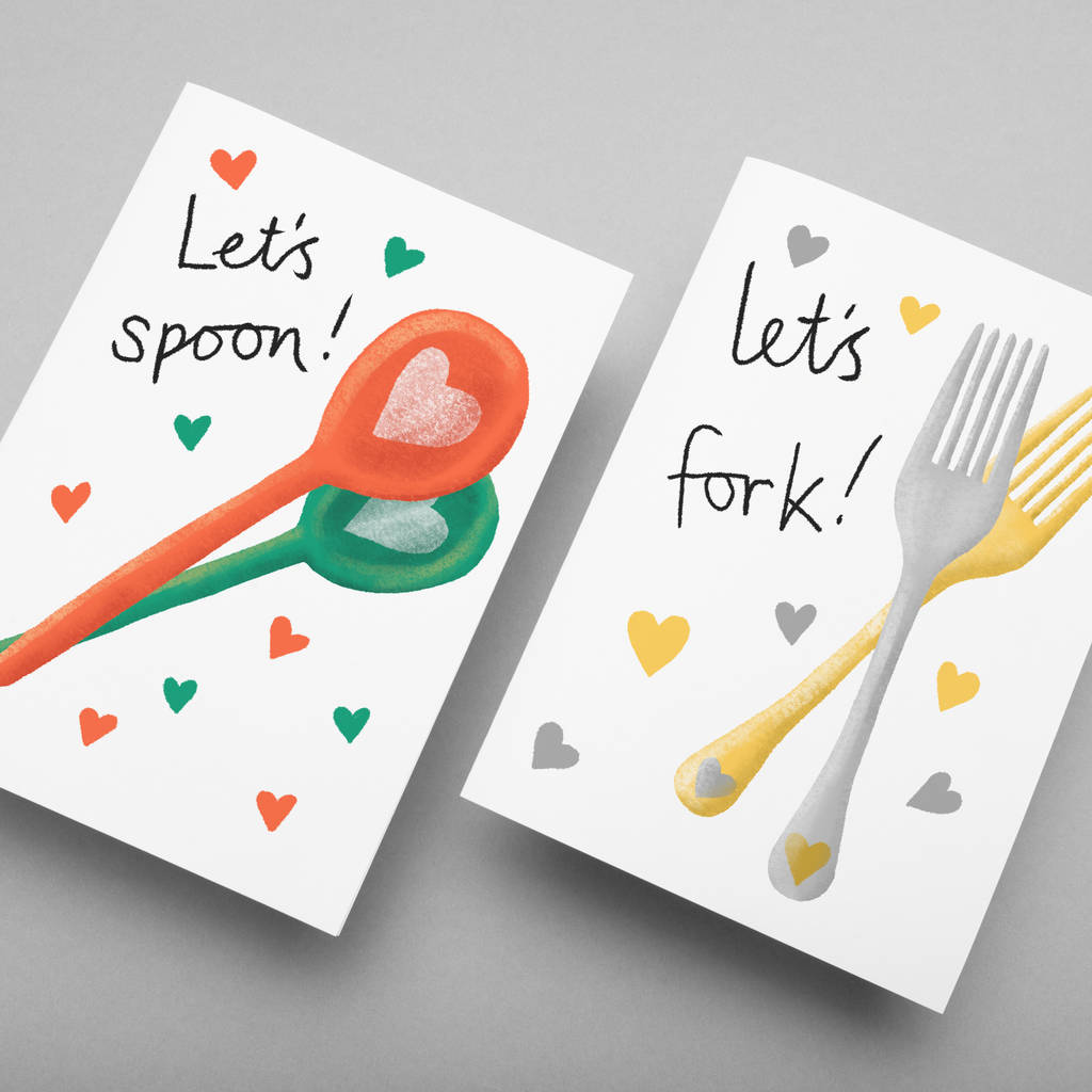 Cheeky Cutlery Funny Valentine Or Anniversary Card By So Close
