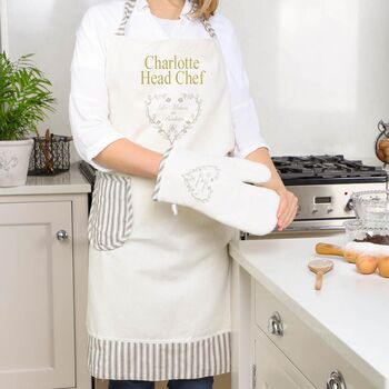 Personalised Apron And Oven Glove Gift Set, 3 of 10