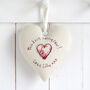 Personalised 80th Birthday Hanging Heart Gift For Her, thumbnail 3 of 12