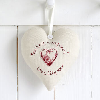 Personalised 80th Birthday Hanging Heart Gift For Her, 3 of 12
