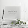 Engraved White Leather Wedding Guest Book, thumbnail 5 of 12
