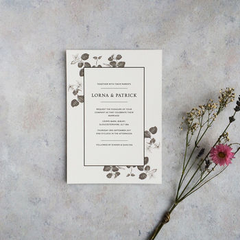 Simply Botanical Wedding Invitation, 2 of 4