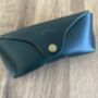 Personalised Racing Green Leather Glasses Case, thumbnail 5 of 12