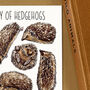 Hedgehogs Wildlife Watercolour Postcard, thumbnail 6 of 9