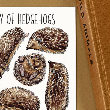 Hedgehogs Wildlife Watercolour Postcard, 6 of 9