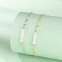 Sterling Silver Pearl Beaded Bracelet With Sparkly Disk Chain, thumbnail 5 of 12