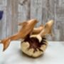 Hand Carved Wooden Dolphin Family Sculpture Ornament, thumbnail 8 of 10