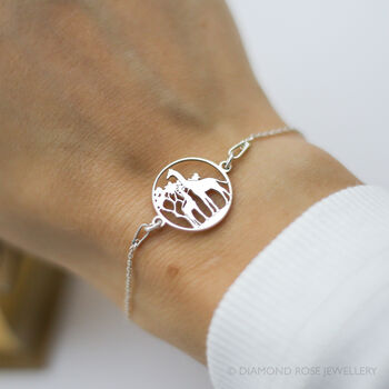 Mother Daughter Giraffe Bracelet – Sterling Silver, 2 of 10