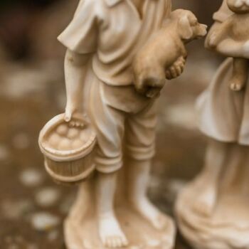 Large Boy And Girl Standing Statues Garden Ornament Decor, 4 of 6