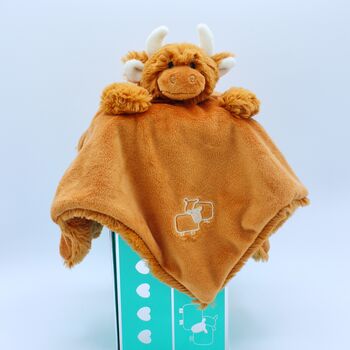 Highland Brown Cow Comforter/Finger Puppet Gift Boxed, 3 of 11