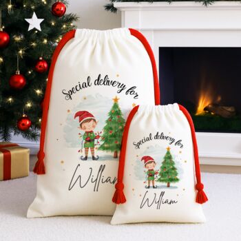 Elf Christmas Sack, 2 of 3